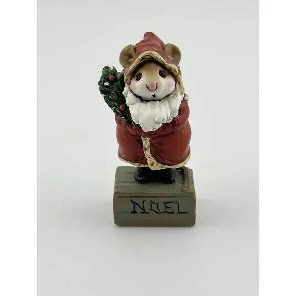 Wee Forest Folk Father Chris-Mouse 1989 AP M-146 Mouse Santa Figurine Retired